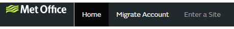 An example of the WOW header including the new migration tab
